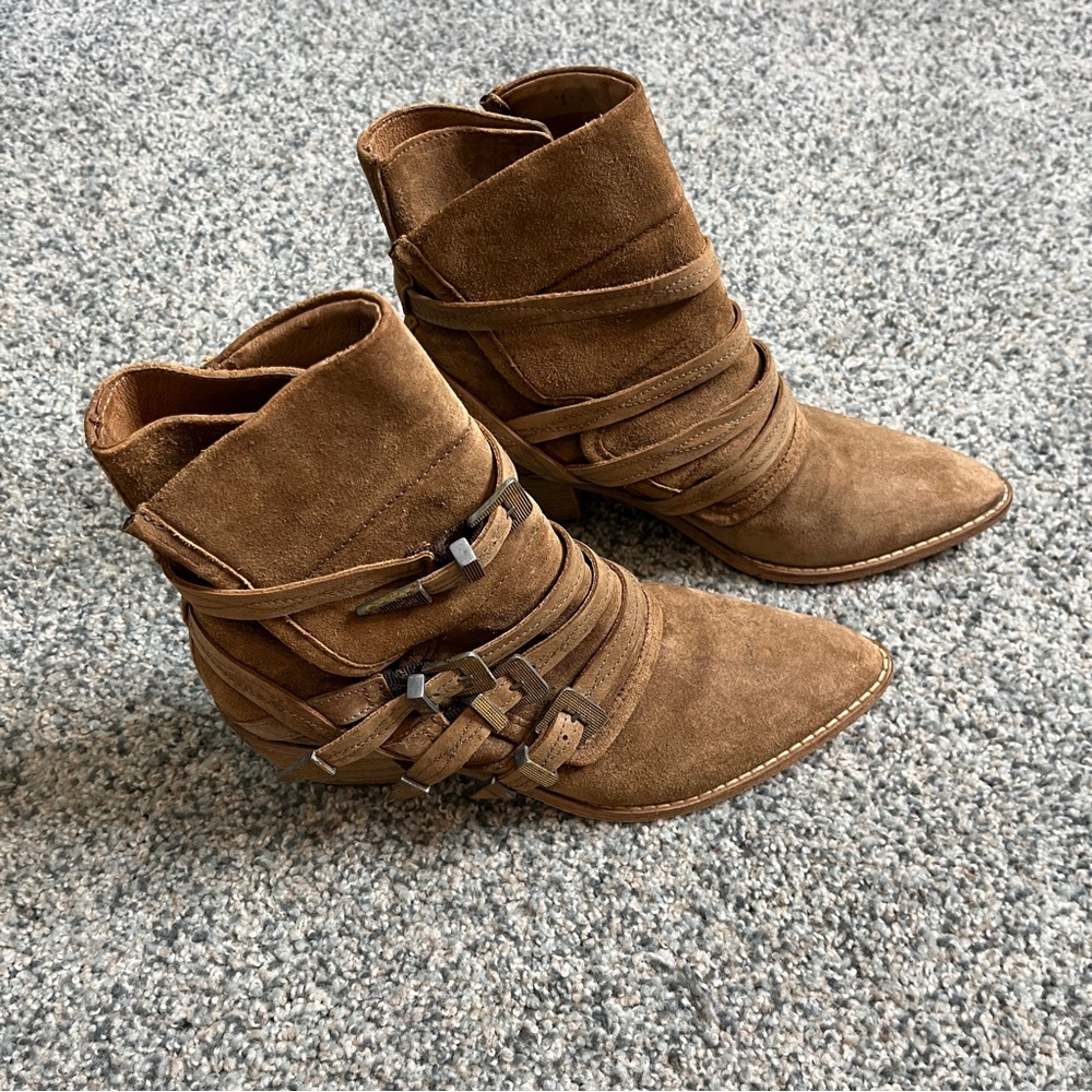 Free People Brown Ankle Boots